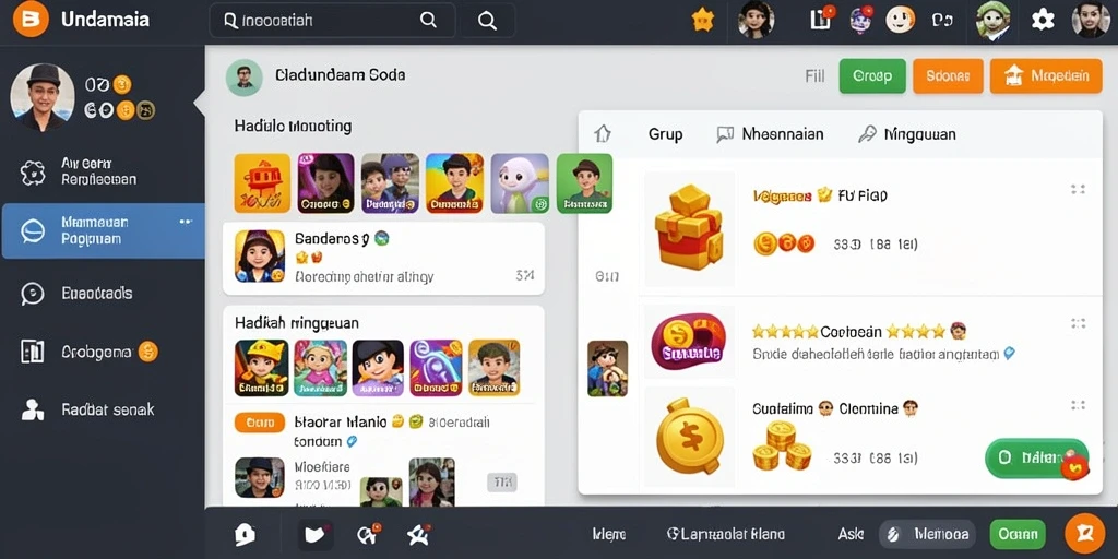 Tampilan antarmuka GOD77 yang menarik.