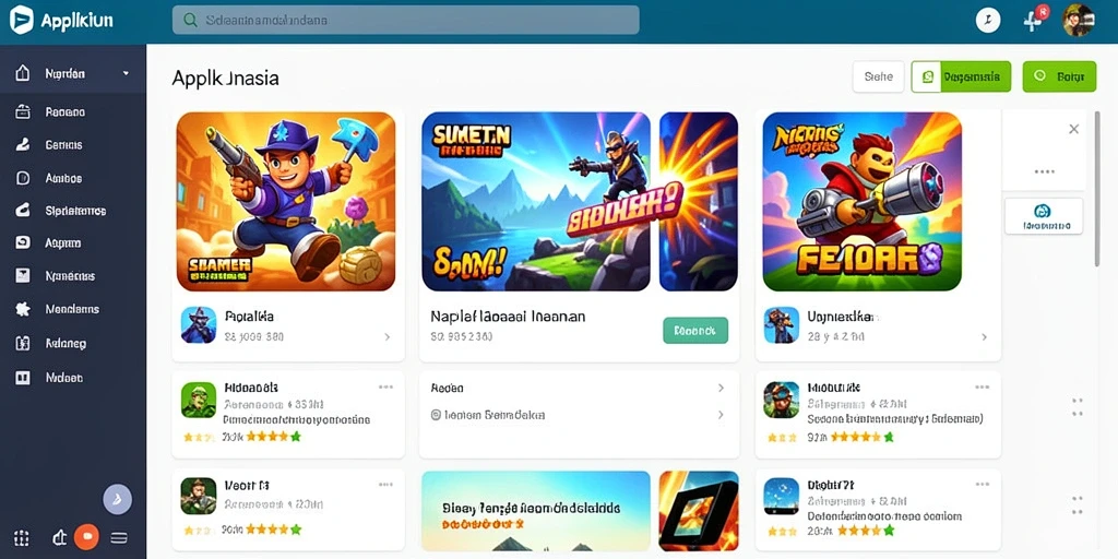 Screenshot menunjukkan antarmuka utama game yang menarik.