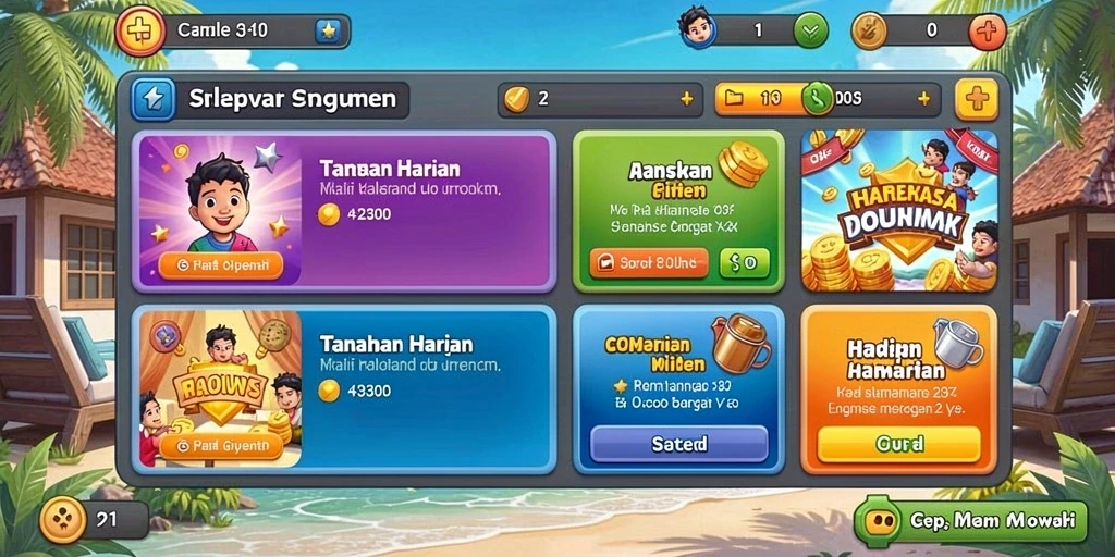 Tampilan permainan slot yang menarik dan penuh warna.